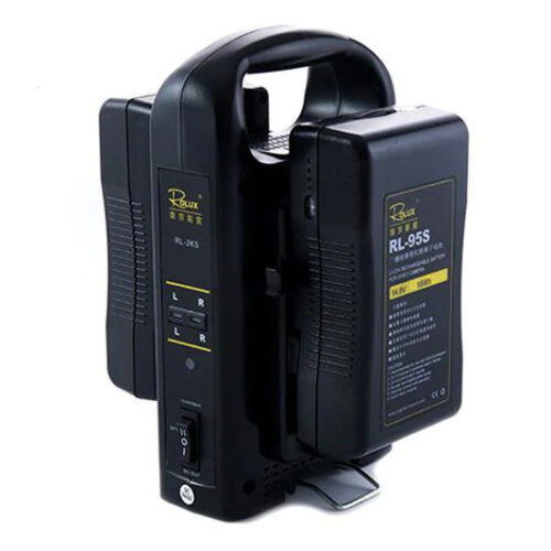 Rolux V-Mount 2x Battery & Charger Kit